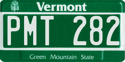VT license plate PMT282