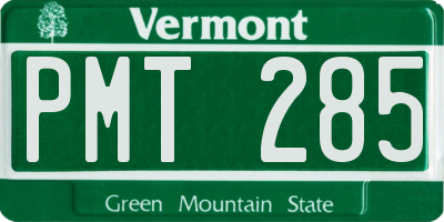 VT license plate PMT285