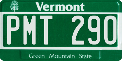VT license plate PMT290