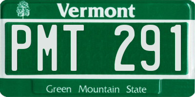VT license plate PMT291