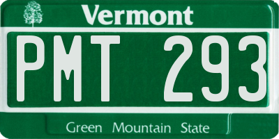 VT license plate PMT293