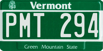 VT license plate PMT294