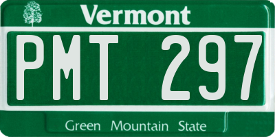 VT license plate PMT297