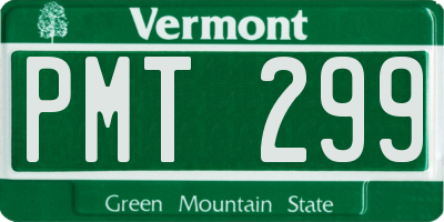 VT license plate PMT299