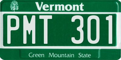 VT license plate PMT301
