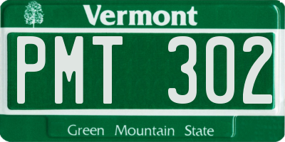 VT license plate PMT302