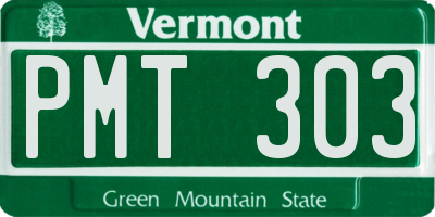 VT license plate PMT303