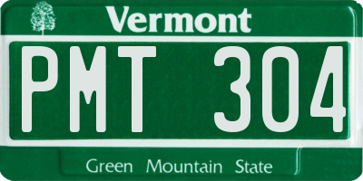 VT license plate PMT304