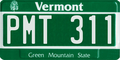 VT license plate PMT311