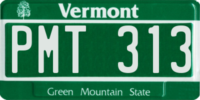 VT license plate PMT313