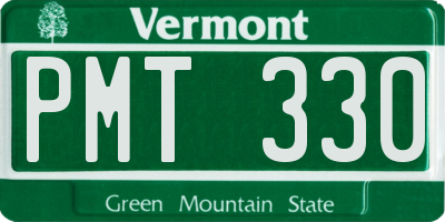 VT license plate PMT330
