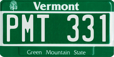 VT license plate PMT331