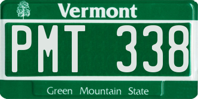 VT license plate PMT338