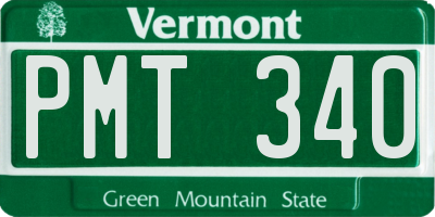 VT license plate PMT340