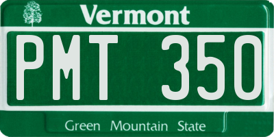 VT license plate PMT350