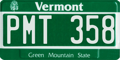 VT license plate PMT358