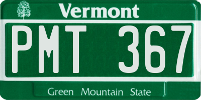 VT license plate PMT367