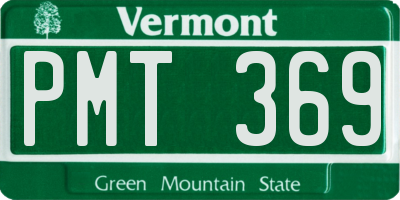 VT license plate PMT369