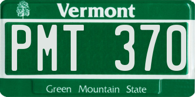 VT license plate PMT370