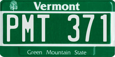 VT license plate PMT371