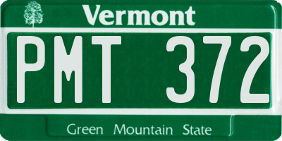 VT license plate PMT372