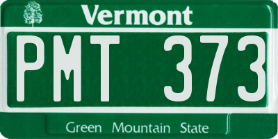 VT license plate PMT373