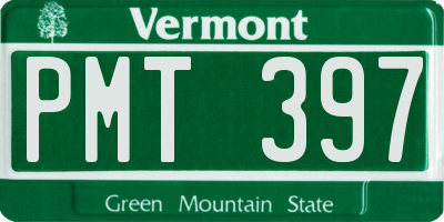 VT license plate PMT397