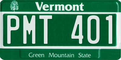 VT license plate PMT401