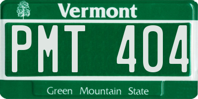 VT license plate PMT404