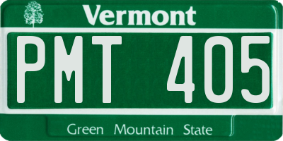 VT license plate PMT405