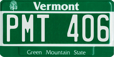 VT license plate PMT406