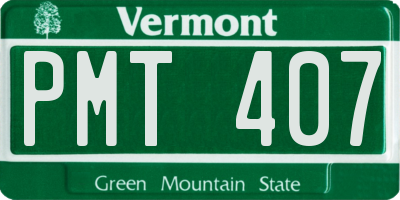 VT license plate PMT407