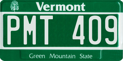 VT license plate PMT409