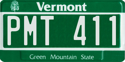 VT license plate PMT411