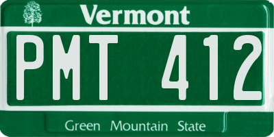 VT license plate PMT412