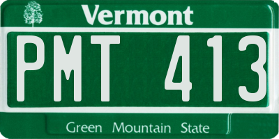 VT license plate PMT413
