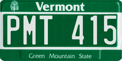 VT license plate PMT415
