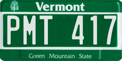 VT license plate PMT417