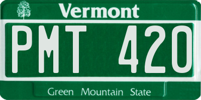 VT license plate PMT420