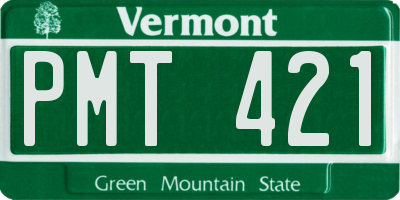 VT license plate PMT421