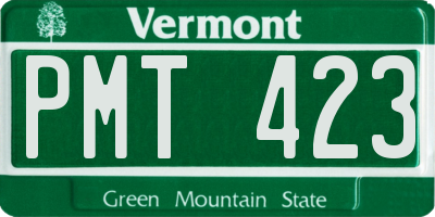 VT license plate PMT423