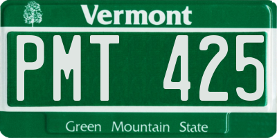 VT license plate PMT425