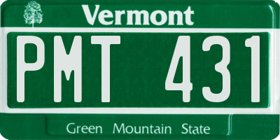 VT license plate PMT431