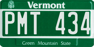 VT license plate PMT434
