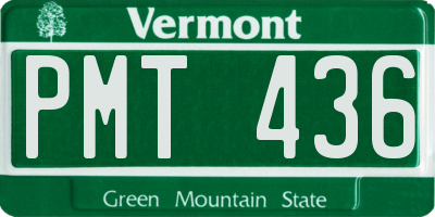 VT license plate PMT436
