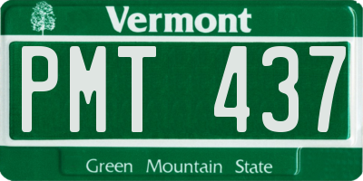 VT license plate PMT437