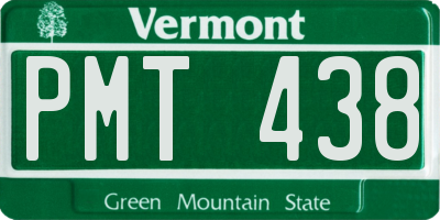 VT license plate PMT438