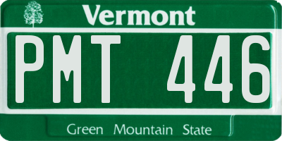VT license plate PMT446