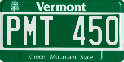 VT license plate PMT450