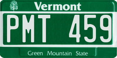 VT license plate PMT459